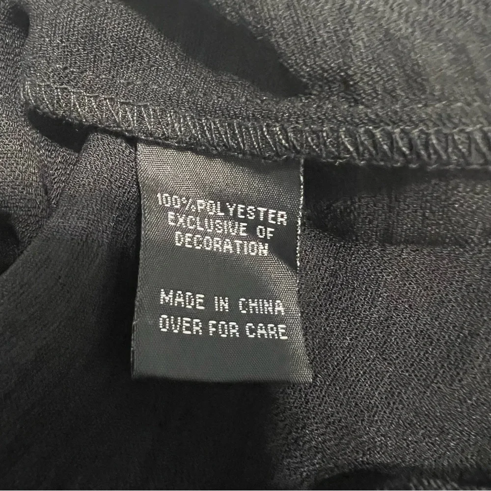 I.N. Studio Black Embroidered Women's Top - Picture 6 of 7